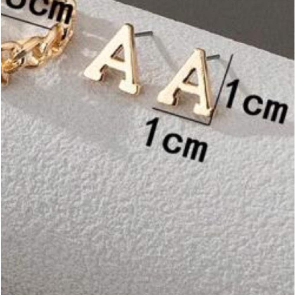 CHAIN INITIAL EARRINGS